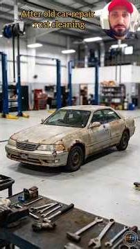 Old car in new condition after repair and rust cleaning #rust #cleaning #repairing #youtubeshorts