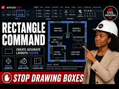 AutoCAD Rectangle Command Explained | Draw Rooms and Layouts Fast