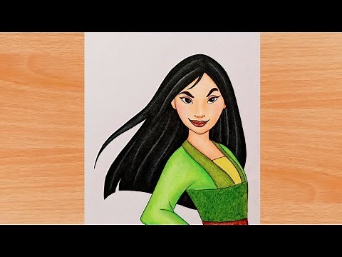 MULAN - Easy Drawing Tutorial | How to draw Disney Mulan Easily
