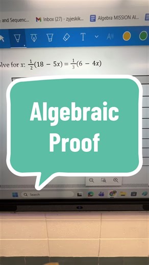 Algebraic justifications #learnontiktok #tiktoklearningcampaign #proof #algebraproof #algebra1