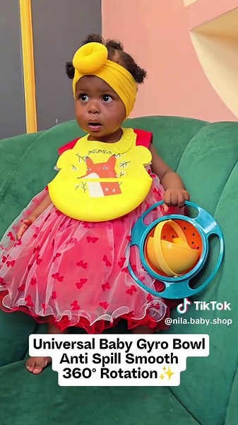 Gyro bowl. 💥Anti-Spill design, the inner bowl with gyroscopic motion can rotate 360 degrees to keep dry food inside and avoid food spilling. 💥Less Mess - snacks don't fly around even if you hold the bowl sideways. #gyrobowl #gyro #gyrobowlbaby #babyshop #gyrobowl #gyros #baby #babycare #babyshop