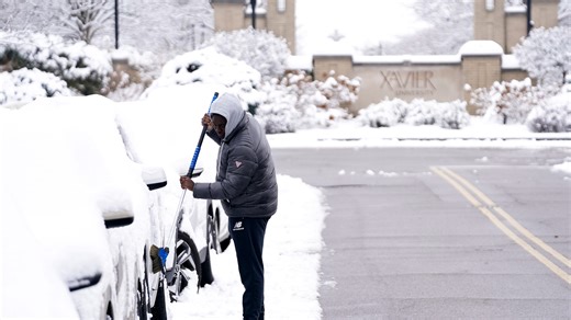 Cincinnati's expected snowfall reduced slightly for Thursday night