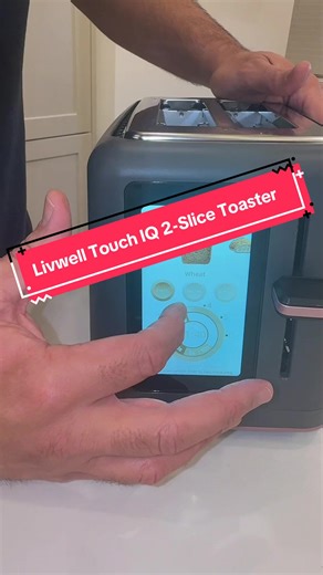 The Livwell Touch IQ 2-Slice Toaster delivers precise, consistent toasting through an intuitive touchscreen, customizable browning levels, and smart fresh, frozen, and reheat modes—wrapped in a sleek, modern design. #livwelltouchiqtoaster #fancytoaster #burnedtoast #kitchentok #tiktokshopcreatorpicks