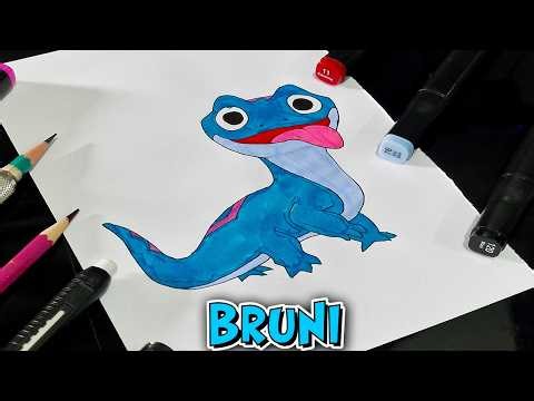 Como Desenhar O Bruni - How To Draw Bruni - Frozen 2