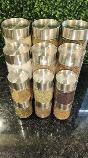 cooking craft basket on Instagram: "Jimit StackLine Jars Meet Stack Line by Jimit - the Ultimate Kitchen Upgrade ✨ 18-Piece Stackable Jar Set, your kitchen Must-Have! 🔹 3 Perfect Sizes – 6 jars each of 250ml, 600ml & 1250ml 🔹 Premium BPA-Free PET – Looks like glass, lighter than air 🔹 Stainless Steel Lids – Sleek, durable & airtight 🔹 Stackable Design – Save space, stay sorted 🔹 Crystal Clear Transparency – Always see what you store 🔹 Pantry Goals Achieved – Tidy. Stylish. Functional. 🛠️ 