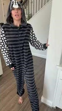 Up Close Look at Animal Onesie Pajamas Costume