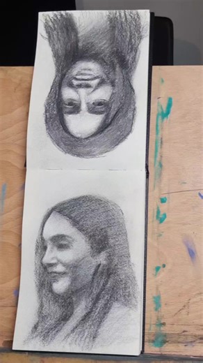 Day 1 - Let’s just say that if progress was a straight line, this one took a detour 😄 but this challenge is about showing up daily and enjoying the process. #31faceswithray #charcoalportrait #artpractice #charcoalsketch