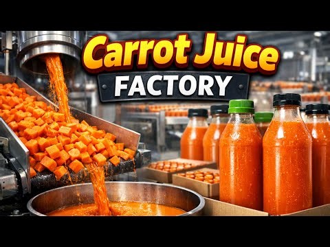 Inside a Modern Carrot Juice Plant: From Fresh Carrots to Bottled Juice (Full Process)