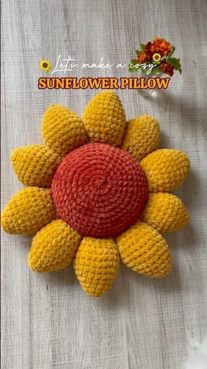 Crochet sunflower pillow | Amigurumi | crochet for beginners