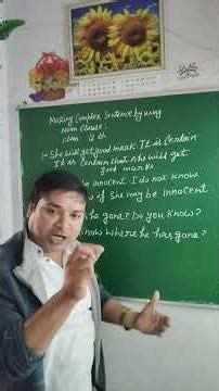 Complex Sentences Using Noun Clauses | English Grammar.