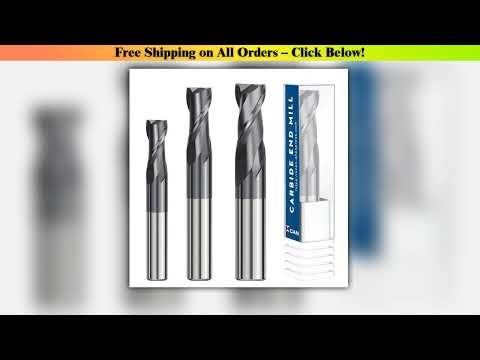 XCAN Milling Cutter 2 Flute Router Bit 1-12mm Tungsten Carbide End Mill HRC 50 CNC Router Machine