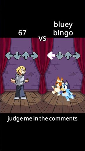 67 kid vs bluey and bingo fnf character test