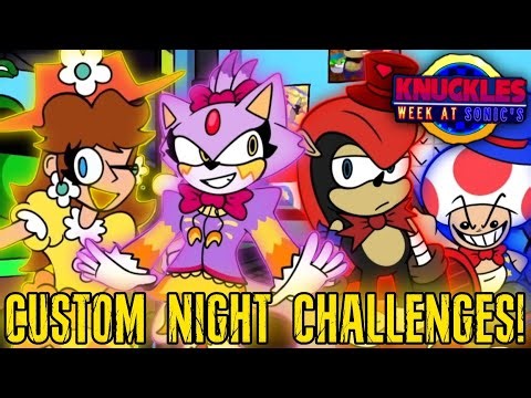 Knuckles' Week At Sonic's Gameplay | Custom Night Challenges!