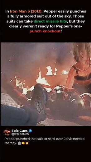 Pepper Potts Destroyed An Iron Man Suit With One Punch 💀 #IronMan #MCU #Shorts