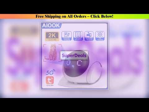 AIOOK Automatic Charging Robot Camera HD 2K 5G WIFI IP Camera Pet Mobile Tracking