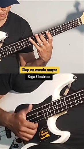 Practica Slap con La escala Mayor - Tutorial Bajo electrico