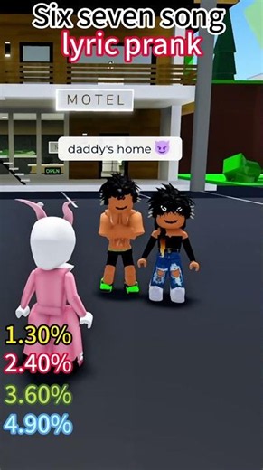 Six seven song lyric prank 🎵😂 #roblox #robloxshorts #robloxbrookhaven