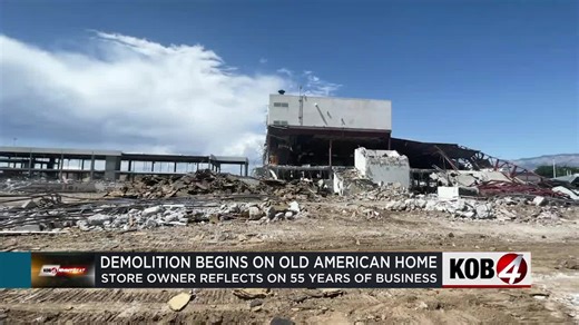 Demolition begins on old American Home Furniture store