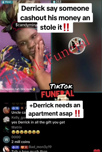 Run come over my back up page for the rest of the drama @BODY_BAG_TIKTOK_FUNERAL BACKUP Derrick say someone cashout his money #tiktokupdate #tiktoknews #fypシ゚ #foryou #treanding #tiktokdrama #mixup #fy #fyp #foryourpage #rankers #tiktoker #derrick #rosealee #tiktokfuneral #fyyyyyyyyyyyyyyyy #viraltiktok #jamaicatiktok