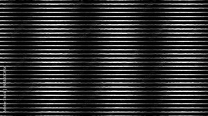 Black background with white horizontal lines animation