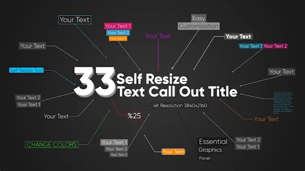 Call-out呼出标题图形动画模板，AE/PR都可使用~