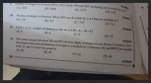 How many integers between 100 and 999 (all three digits of inte... | Filo