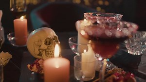 Close-up view of Halloween table setting | Free Stock Video Footage