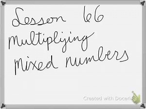 Saxon Math Course 1 Lesson 66