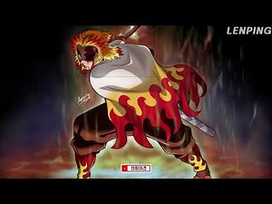 귀멸의칼날 무한열차 렌고쿠 쿄쥬로 오의 연옥 준비자세그리기 Drawing Kyojuro Rengoku Demon Slayer- Kimetsu No Yaiba LENPING