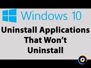 How To Force Uninstall Programs That Won't Uninstall In Windows 10 by Smith Technical Resources