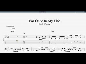 Stevie Wonder - For Once In My Life (bass tab）