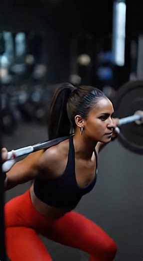 She made heavy squats look LIGHT perfect form no excuses #squats #gymmotivation #strongwomen