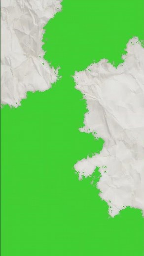 Grunge Paper Transitions on Green Screen Background