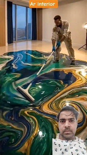 Luxury Bedroom with Stunning Epoxy Marble Floor Design 🤩 | Modern Interior Design #Shorts