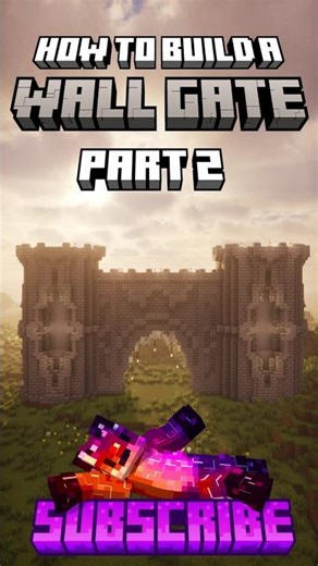 how to build a WALL GATE in MINECRAFT Part.2 #building #minecraft #builder #shorts #video #tutorial