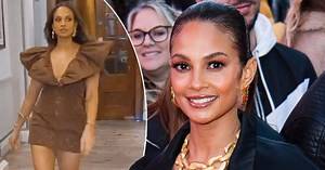BGT's Alesha Dixon proves she's body goals as she struts in little brown dress