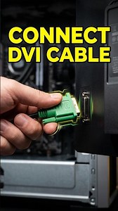 How to Connect DVI Cable to PC | Fast Monitor Setup #shorts#shortvideo #pc#viral #viralshorts