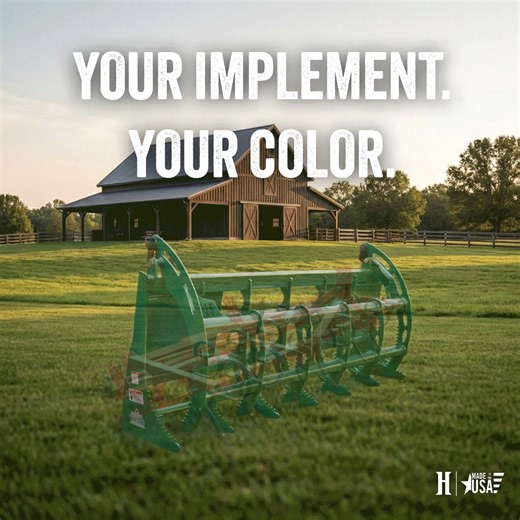 Most implement manufacturers give you one color and call it good. We give you six at no extra cost. Your tractor, your property, and your implements shouldn’t look like everyone else’s. Built to perform. Built to match. | Homestead Implements