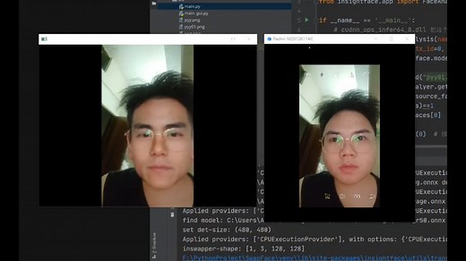 opencv、换脸 、彭于晏