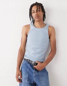 COLLUSION muscle tank top in dusty blue | ASOS