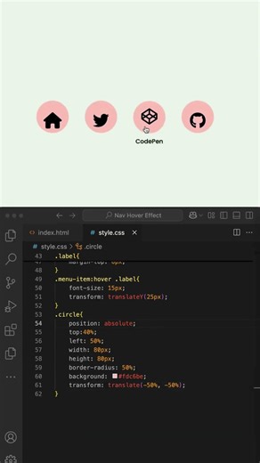 CSS Navigation Animation 🔥 HTML & CSS Only #coding #html #css #cssanimation