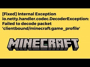 [Error Fixed] Internal Exception io.netty.handler.codec.DecoderException | Aternos | Minecraft