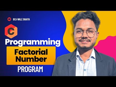 Factorial Number Program in C programming || C Programming