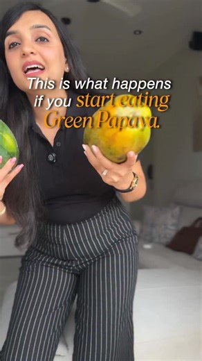 🥗 Raw papaya vs ripe papaya — the difference is hormonal. Ripe papaya is great. But raw (green) papaya offers added metabolic and digestive benefits. Why raw papaya stands out: • Supports digestion and liver detox • Rich in fiber → stabilizes blood sugar • Aids estrogen clearance • Supports hormonal balance • Helpful in thyroid and PCOS/PCOD management It can be added to salads, smoothies, or lightly sautéed as a vegetable. This doesn’t mean ripe papaya is bad — it simply means that for metabol