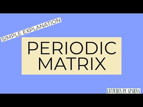 PERIODIC MATRIX | TYPES OF MATRICES | VERY EASY