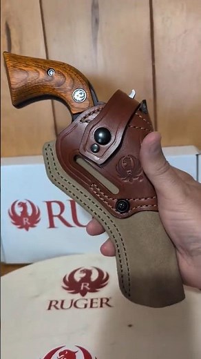 Ruger Wrangler 22LR Cowboy Action Revolver Black Cerakote New Ruger Rosewood grips made in the USA.
