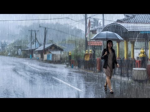 The Biggest Rainstorm and Strong Winds in Rural Indonesia l Overcome Insomnia