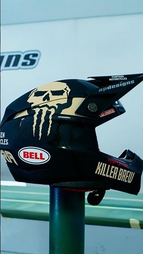 Custom Painted Killer Brew Monster Energy Moto Helmet