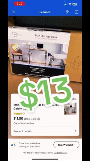 $13 Desk! #walmarthiddenclearanceshopping #clearance #clearancefinds #dealtiktok #desk #office #home #furniture #sale