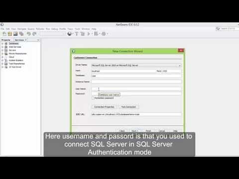 Connect SQL Server 2012 with Netbeans (with english subtitle)
